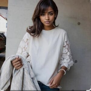 BELLAMBRA WHITE LINEN BLOUSE SIZE SMALL